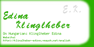 edina klinglheber business card